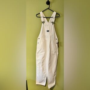 Vans Cream White Women’s Denim Overalls Size Medium NWT